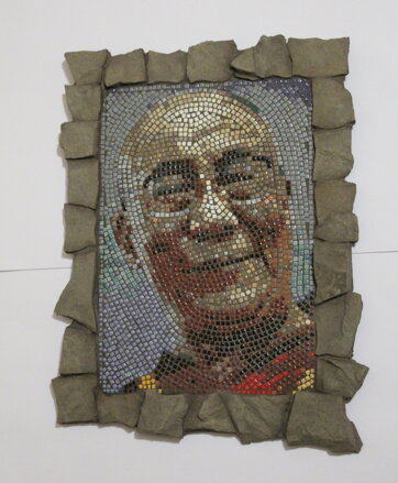 Dalajlama mozaika portrét